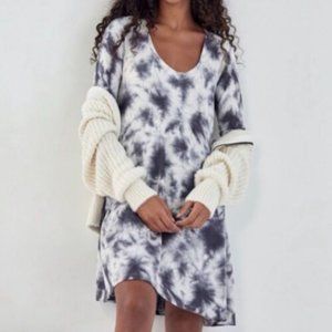 Anthropologie Saturday Sunday size S Tie Dye  Dress Flare Pollie Tiered Cotton